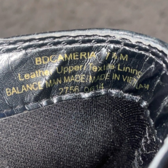 Ladies black leather biker boots - Picture 7 of 7